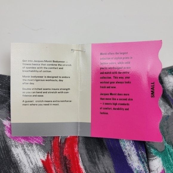 Moret Vintage 90s Printed Bike Shorts S NEW - Picture 3 of 7